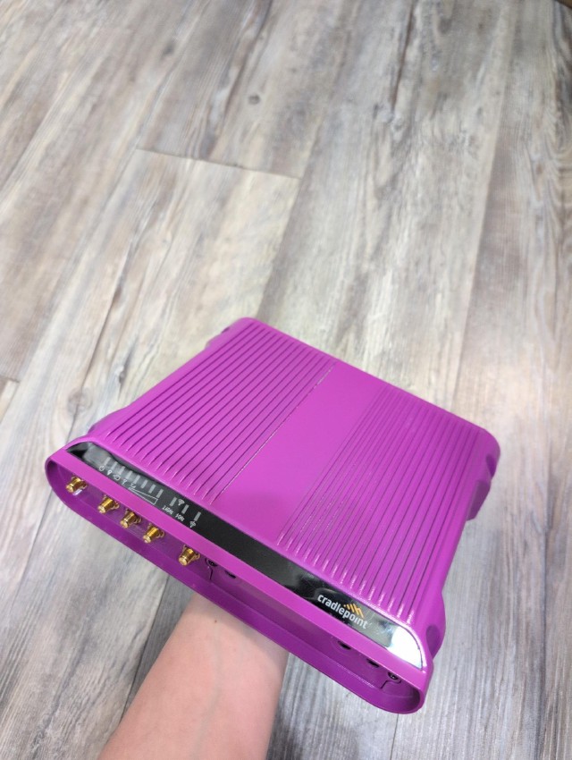 Purple painted Cradlepoint front