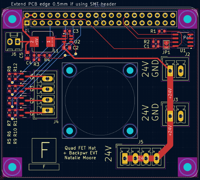 CAD view of the finalized PCB
