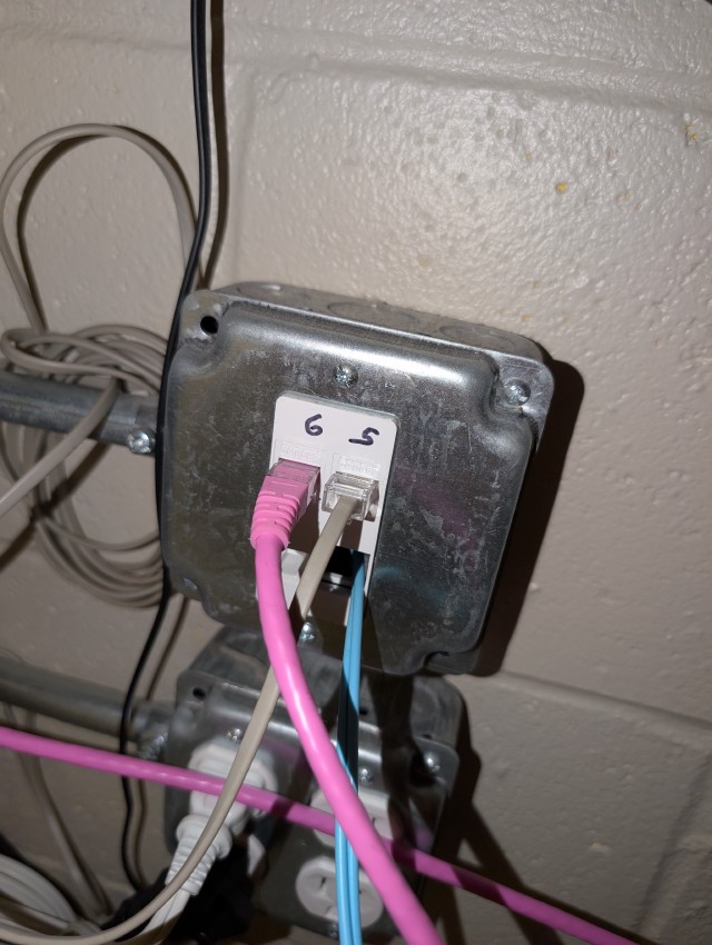 Picture of RJ45-terminated phone line