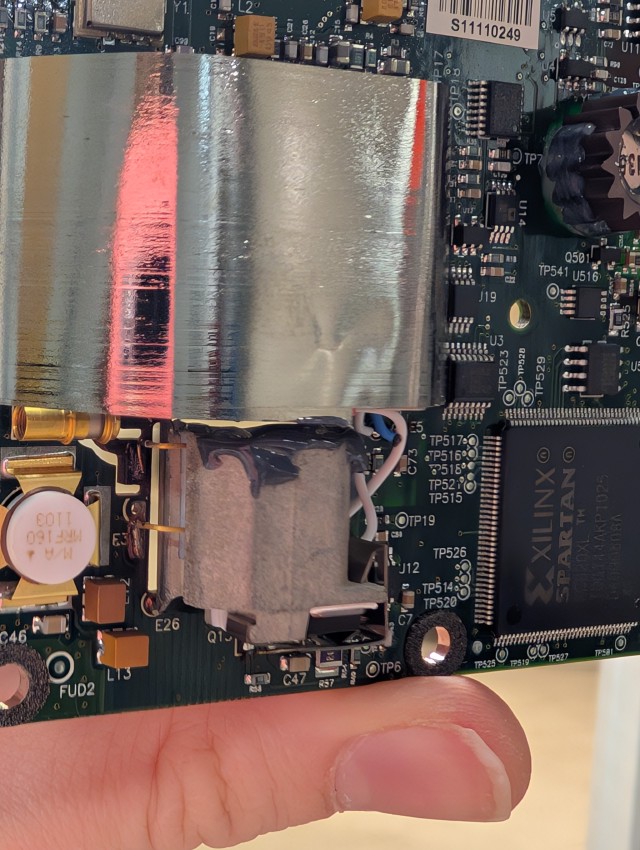 repaired rubidium lamp with lens and new epoxy